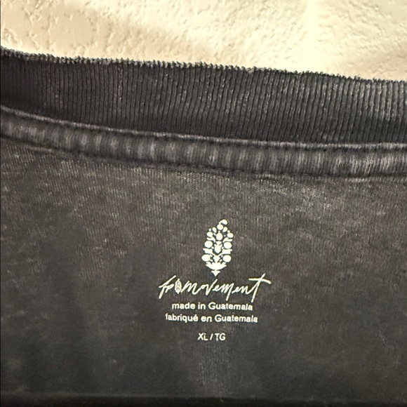 Free People Movement Leg Day Tee Tunic in Washed Black Size XL - Picture 2 of 7